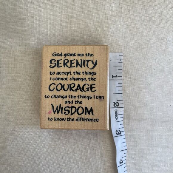 PSX F-2411 GOD GRANT ME THE SERENITY COURAGE WISDOM Rubber Stamp 1999 - Picture 4 of 5